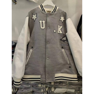 เสื้อแจ็คเก็ต Gray Felton Bomber Jacket งานดีสุด พร้อมส่งครับ Size S / L