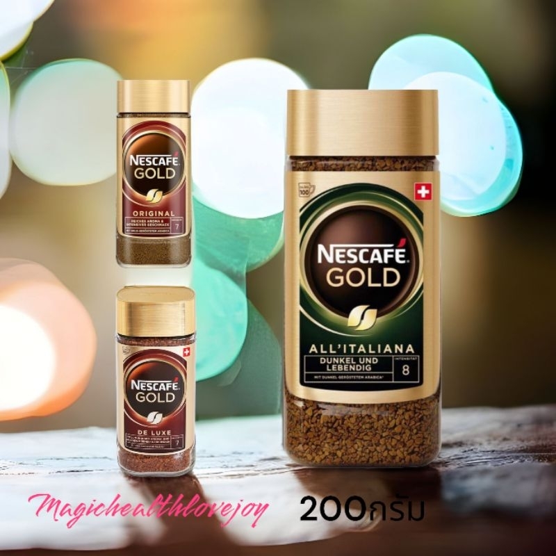 พร้อมส่ง​ กาแฟ​ NESCAFE​ GOLD​ 200​กรัม