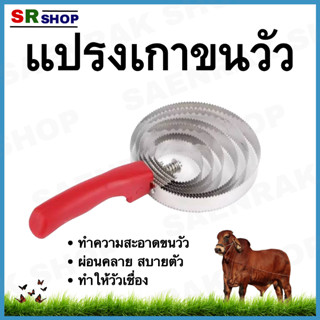 แปรงขนวัว แปรงเกาขนวัว แพะ แกะ ม้า 4, 6 วง ‼️สแตนเลสแท้‼️