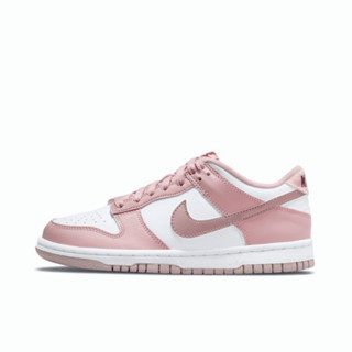 【พร้อมส่ง ของแท้ 100%】Nike Dunk Low （GS）“Pink Velvet” ผ้าใบ รองเท้าวิ่ง