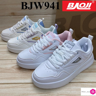 Baoji BJW 941 รองเท้าผ้าใบ (37-41) สีขาวเทา/ขาวชมพู/ครีมเขียว/ครีมฟ้า ส