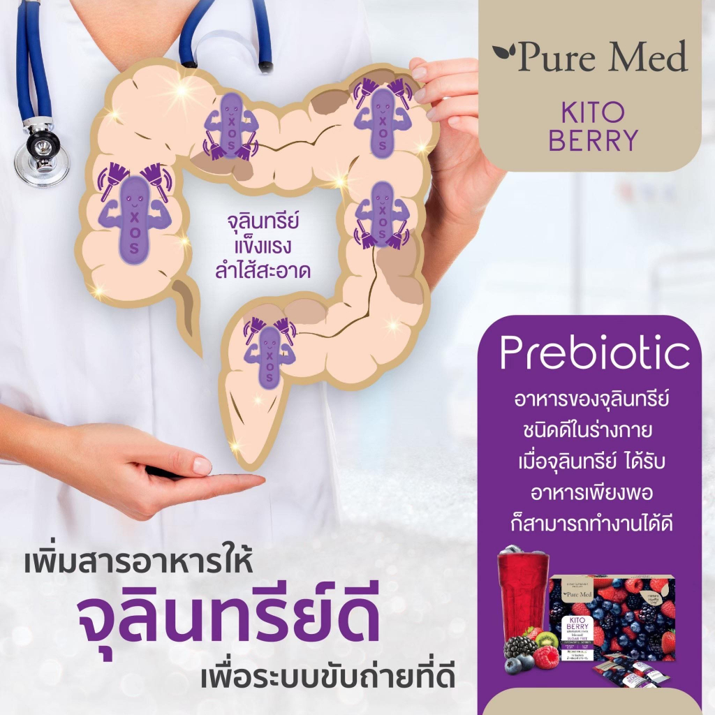 ท้องผูก ท้องอืด ลำไส้อุดตัน ปรับสมดุลลำไส้ นึกถึง KITOBERRY -- 1 กล่องบรรจุ 15 ซอง