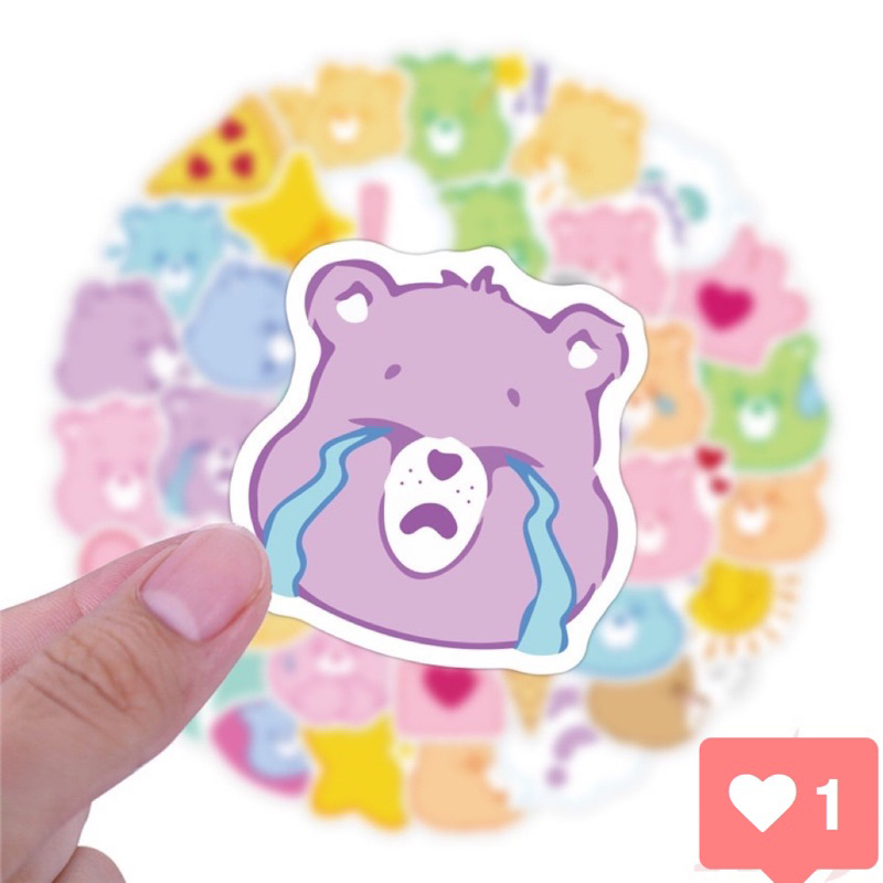 💮🧸พร้อมส่ง🧸💮 สติกเกอร์กันน้ำน้องหมีแคร์แบร์ (Care Bears) สีพาสเทล 40 ชิ้น น่ารักสุดดด ติดกระเป๋าเดินทาง ติดโทรศัพท์