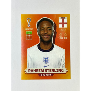 สติ๊กเกอร์สะสม Raheem Sterling ฟุตบอลโลก Worldcup 2022 England ของสะสมทีมฟุตบอล อังกฤษ