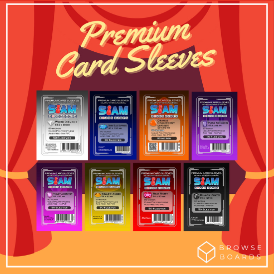 [ของแท้][พร้อมส่ง] รวม ซองใส่การ์ด Siamboardgames หนา 90 ไมครอน ไม่ดูดโฮโลแกรม ซองใส การ์ด ใส่การ์ด