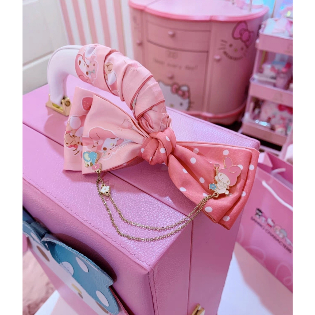 ผ้าพันหูกระเป๋า โบว์ผูก เนื้อผ้าดี นุ่มลื่น งานสวย สินค้าพร้อมส่ง  K1--K6