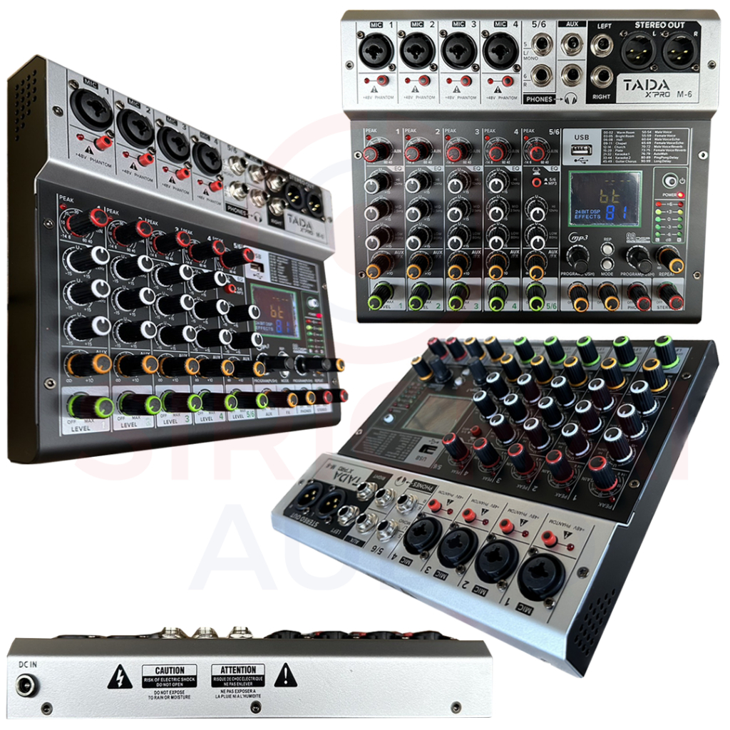 TADA รุ่น M6 มิกเซอร์6ช่อง MIXER INTERFACE , effectแท้ MM6D