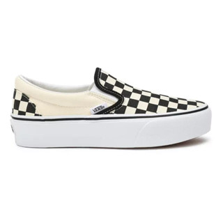 [ของแท้ ส่งฟรี จากไทย] VANS CLASSIC SLIP-ON PLATFORM - BLK&amp;WHTCHCKERBOARD/WHT