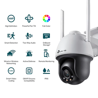 TP-Link กล้องวงจรปิดภายนอก 4MP ภาพสี24ชม. พูดคุยโต้ตอบได้ VIGI C540 / VIGI C540-W / VIGI C540-4G