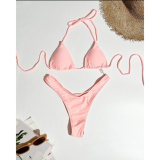 bikini สีโอรส size L พร้อมส่ง