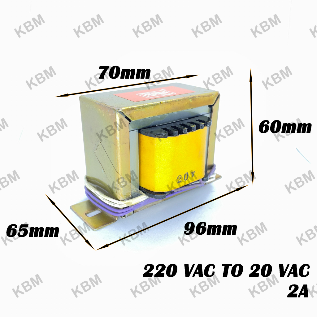 Transformerหม้อแปลงไฟฟ้า Input 220VAC Output 20VAC 20-0-20VAC 22VAC 22-0-22VAC 24VAC 24-0-24VAC 25VA