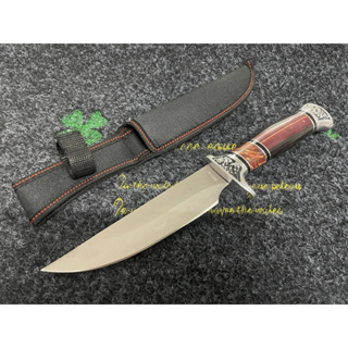 COLUMBIA A051-4 มีดตรง มีดพกพาไม่เป็นสนิมง่าย มีความแข็งสูง คม ใช้งานดี สวยงาม HUNTING KNIFE 28CM ใช้สำหรับกลางแจ้ง/ในบ้