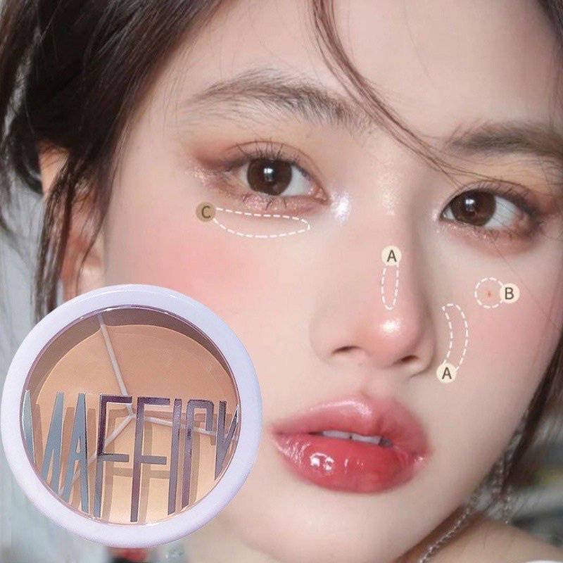 C.150.Maffickคอนซีลเลอร์  จุดด่างดํา รอยสิว รอยคล้ําใต้ตาคอนซีลเลอร์คอนทัวร์ ปกปิดรอยคล้ำใต้ตา 3 สี