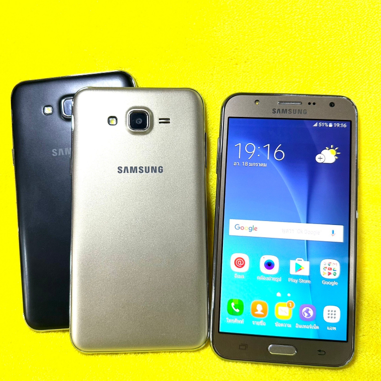 Samsung Galaxy J7 มือสองแท้  หน้าจอใหญ่  แรม 1.5 รอม 16 กิ๊ก ฟรีสายชาร์จ