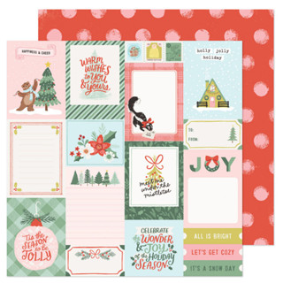 กระดาษ​ สแคร็ปบุค 12 x 12 Double Sided Paper - Holly Jolly