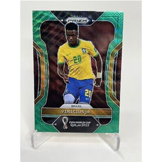 การ์ดฟุตบอล Panini Prizm Vinicius Jr. 2022 World Cup Green Wave Prizm No.36 Brazil