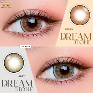 ลายคอนแทคเลนส์ ลาย Dream 3 tone สายปกติ (สีเทา น้ำตาล)