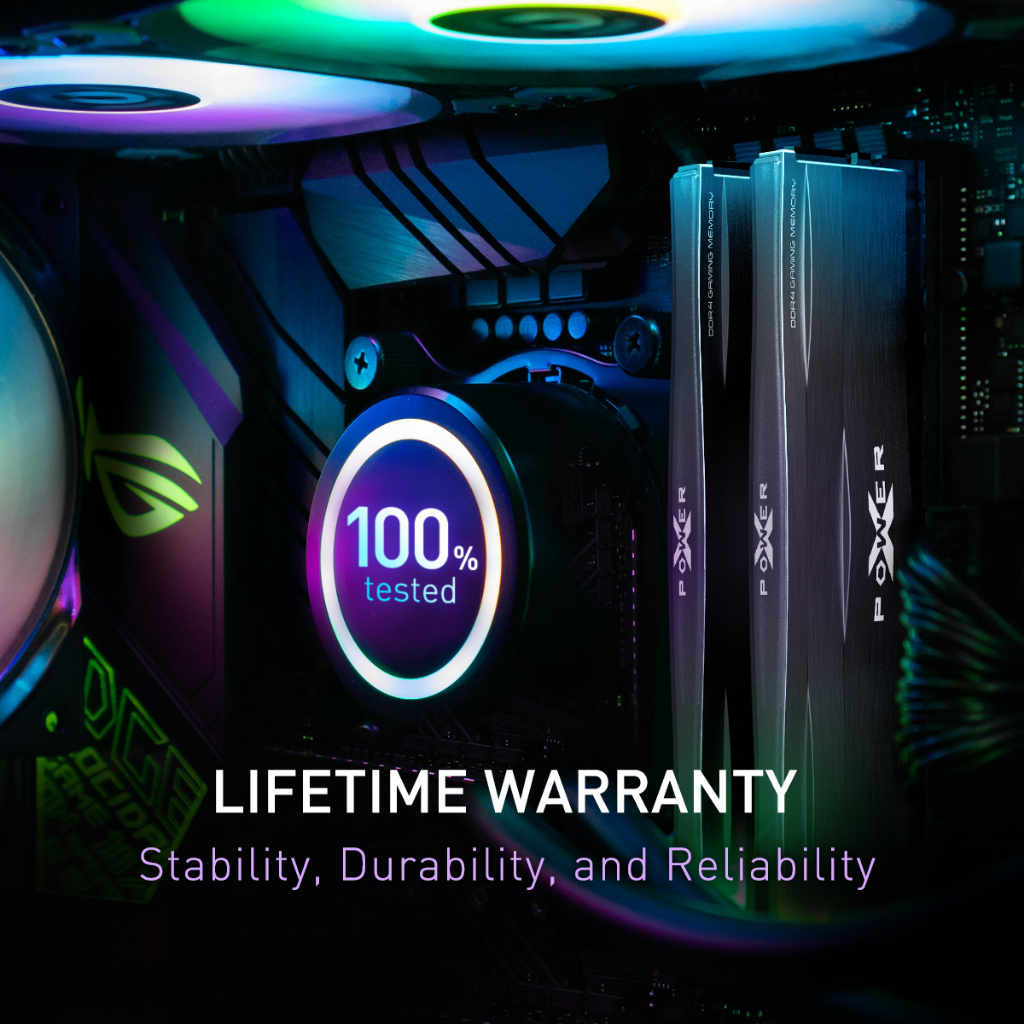 Silicon Power Gaming RAM PC DDR4 เกมมิ่งแรม รุ่น XPOWER Zenith 8GB/16GB/32GB, 3200MHz/3600MHz - รับประกันตลอดอายุการใช้