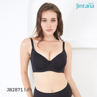 Jintana เสื้อชั้นใน (เสริมโครง) Comfort Fit รุ่น Uplift รหัส JB2871 สีดำ