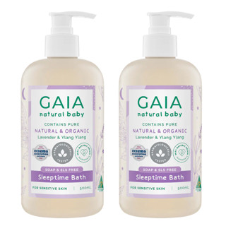 GAIA สบู่เหลวอาบน้ำก่อนนอน ไกอา เนเชอรัล เบบี้ สลีปไทม์ บาธ สำหรับทารกและเด็ก สูตรน้ำมันลาเวนเดอร์ ออร์แกนิค 2 ขวด ขวดละ