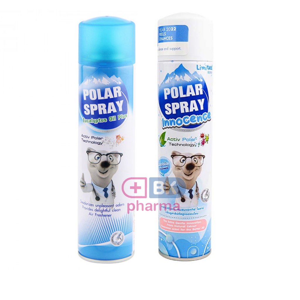 พร้อมส่ง Polar Spray โพลาร์ สเปร์ยปรับอากาศ หอมเย็นสดชื่น ฆ่าเชื้อโรค  ลดภูมิแพ้ ลดกลิ่นอับ กลิ่นยูคาลิปตัส 280 Ml. | Shopee Thailand