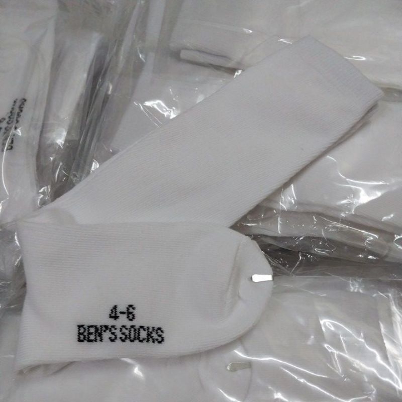 ถุงเท้ายาวเด็กสีขาว ถุงเท้าชุดไทยเด็ก ยาวสีขาวล้วน พร้อมส่ง