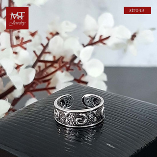 MT แหวนนิ้วเท้าเงินแท้ งานรมดำ Solid 925 Sterling Silver Toe Ring (str043) MT Jewelry มณีธารา