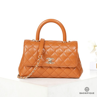 CHANEL COCO 9.5_ BROWN CAVIAR GHW