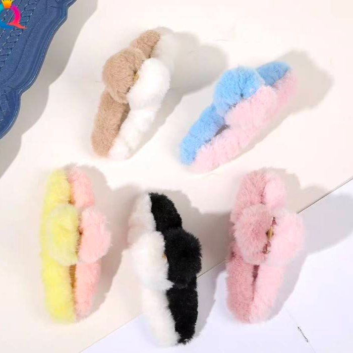 GH-กิ๊บหนีบผมขนมิ้งทูโทนมาใหม่(พร้อมส่งจากไทย)