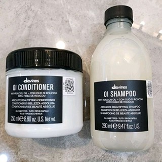 Davines OI ผมนุ่ม เงางาม Shampoo 280ml /Conditioner 250ml​ สำหรับผมทุกประเภท เพิ่มความนุ่ม ชุ่มชื้น เน้นความเงางาม