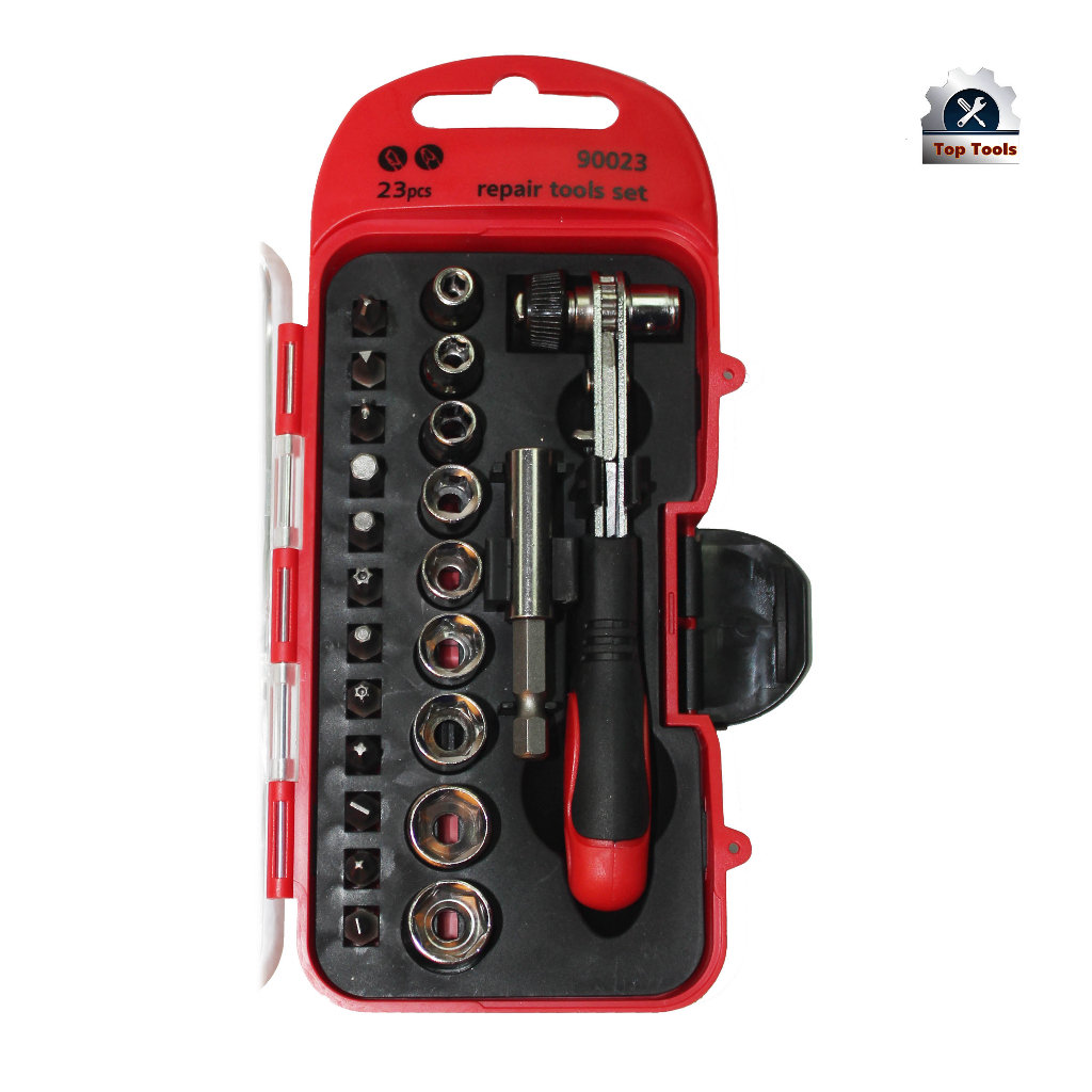 Molita ประแจ 1/4 ประแจ ชุดบล็อก 23ชิ้น สําหรับเครื่องมือไขควงหรือซ็อกเก็ต ชุดเครื่องมือ ประแจ ชุดบล็