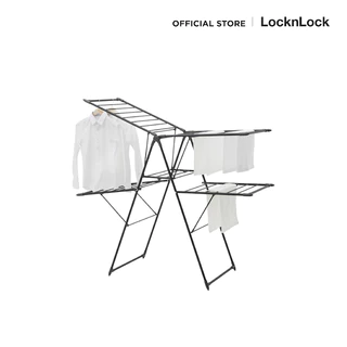 LocknLock ราวตากผ้าสีดำ Black Double Wings Drying Rack รุ่น ETM543