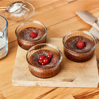 ชามอบขนม Duralex Ovenchef Glass Ramekin (เซต 4 ใบ) Ovenchef Transparent Glass Ramekin