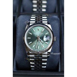 Rolex Datejust 36 mm. Mint green automatic swiss movement