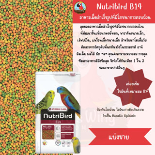 Nutribird B14 นูทริเบิร์ดอาหารนก อาหารนกอัดเม็ด อาหารนกสำเร็จรูป อาหารเสริมนก ( แบ่งบรรจุ)