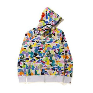 PROSPER - BAPE Multi Camo Shark Full Zip PONR Hoodie White