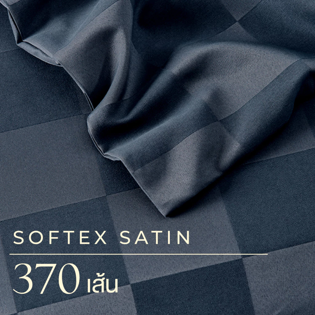 ibed ชุดผ้าปูที่นอนทอลายครบเซ็ท Softex Satin (ทอลายตาราง) 3.5 ฟุต,5 ฟุต,6 ฟุต - CHECKERD COLLECTION thumbnail 4