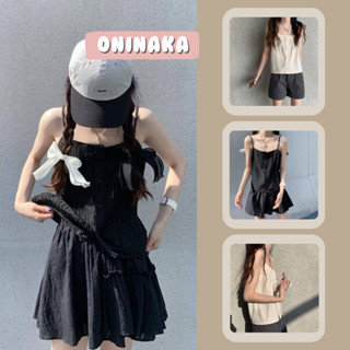 Oninaka เสื้อสายเดี่ยวผ้านุ่มลื่นเกาหลีกรุบๆ เสื้อสายเดี่ยว 21036#