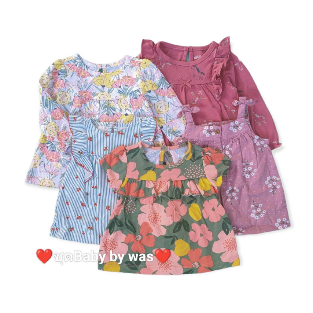 SALE ลดล้างสต๊อก เสื้อเดี่ยว เด็กผู้หญิง 1-5 ขวบ รวมแบรนด์ส่งออก งานเกินออเดอร์ส่งออก