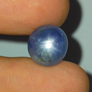 พลอย แซฟไฟร์ ไพลิน นิหร่า ดิบ ธรรมชาติ แท้ ( Unheated Natural Blue Star Sapphire ) 12.82 กะรัต