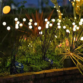 8LED ไฟสวนโซล่าเซลล์ โคมไฟพลังงานแสงอาทิตย์ รูปหิ่งห้อย สําหรับตกแต่งสวน และสนามหญ้ากลางแจ้ง