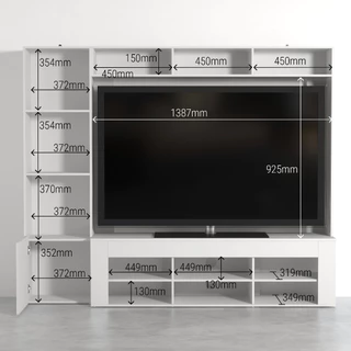 Tomato Home ชุดตู้ชั้นวางทีวี Preston 2.0 TV60นื้ว | ชั้นวางทีวี ตู้วางทีวี | เก็บของได้เยอะมาก