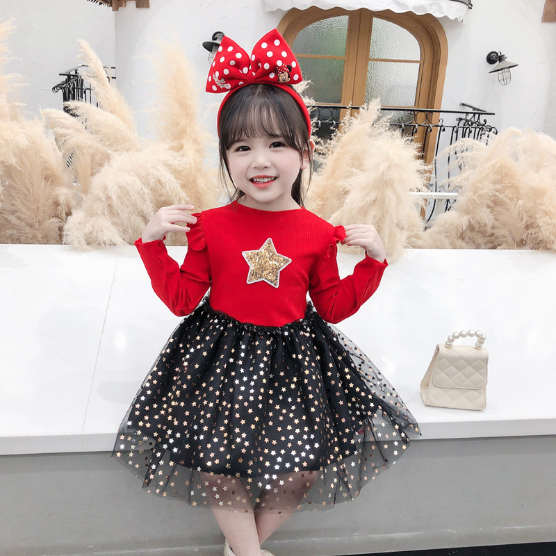 กระโปรงเด็ก กระโปรงแขนยาว ชุดออกงาน ผ้าดี ใส่เที่ยวน่ารัก (1ปี-8ปี) PFQ020