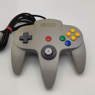 N64 Controller จอย สีเทา เทสแล้ว เล่นได้ปกติ ก้านอนาลอค หลวมนิดหน่อย