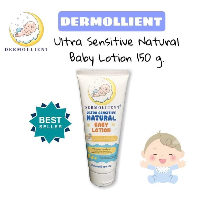 Dermollient​ ​Ultra​ Sensitive​ Natural​ Baby​ Lotion 150 กรัม