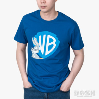 DOSH UNISEX T-SHIRTS WB เสื้อยืดคอกลม แขนสั้น ผู้ชาย-ผู้หญิง DWAMT5004-BU