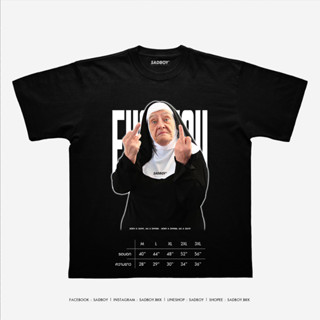 SADBOY® | Angry Nun | Semi-Oversized | 100% Organic Cotton