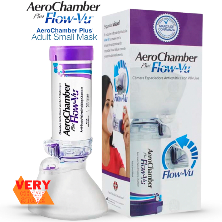 AeroChamber Plus Flow-Vu Adult with Small Mask กระบอกพ่นยา ผู้ใหญ่ หน้ากากเล็ก