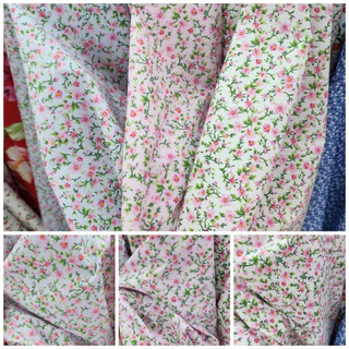 ผ้าเมตร ลายดอก ดอกไม้เล็ก วินเทจ จัดชิ้นยาวได้ มินิมอล ลายการ์ตูน​ ผ้าคอตตอลผสม ถ่ายพร็อพ ฉาก ผ้าปู ปูโต๊ะ ม่าน อเนกประส