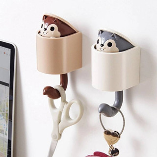 ที่ห้อยของกระรอก ตะขอแขวน ตอขอติดผนัง Squirrel Wall Hook